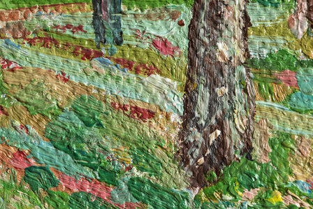 detail The White Orchard framed Van Gogh reproduction