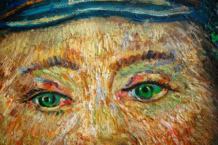 Portrait of the Postman Joseph Roulin Kr&amp;#x00f6;ller-M&amp;#x00fc;ller Van Gogh reproduction detail
