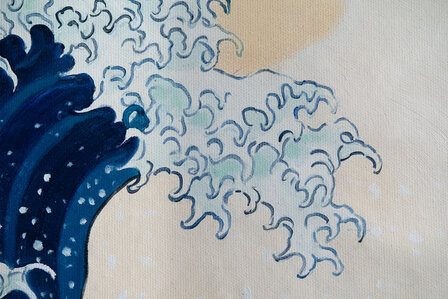 The Great Wave off Kanagawa Hokusai reproduction detail