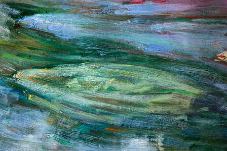 detail Water Lilies Paris, Monet replica
