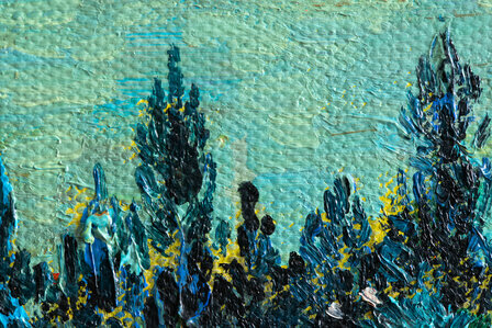 detail Garden at Arles framed Van Gogh reproduction