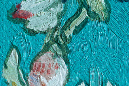 Blossoming Almond Tree Van Gogh framed reproduction detail