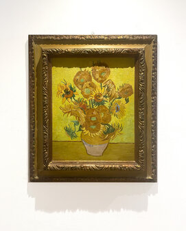 Vase With fifteen Sunflowers framed Van Gogh Reproduction