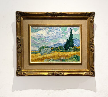 Wheat Field with Cypresses framed Vincent van Gogh replica