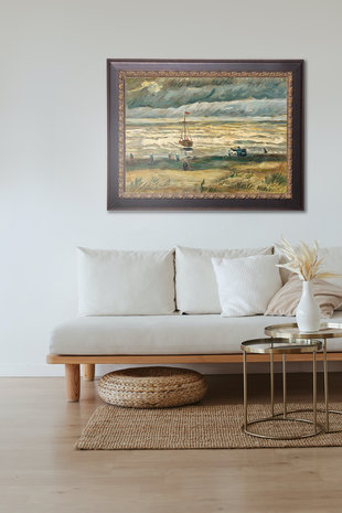 Seascape at Scheveningen Van Gogh framed