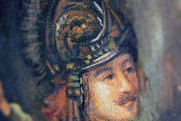 The Nightwatch reproduction in oil on canvas detail