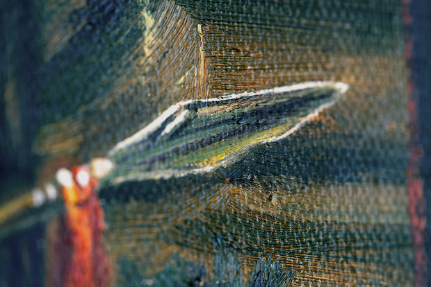 detail The Nightwatch replica in oil on canvas