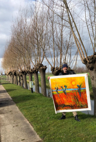 Willows at Sunset Van Gogh reproduction De Willege Waard Lopik