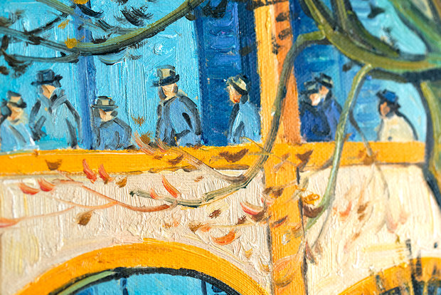 detail The Courtyard of the Hospital in Arles van Gogh replica