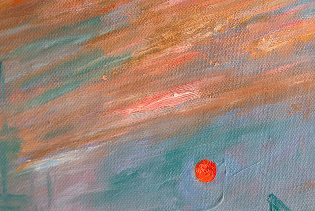 Impression, Sunrise Monet reproduction detail