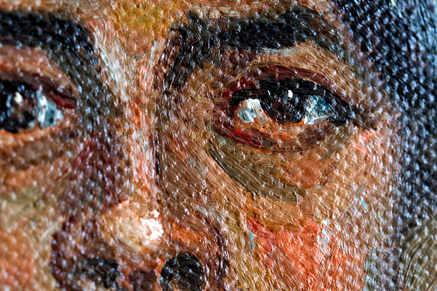 detail Framed Head of a Woman Van Gogh reproduction