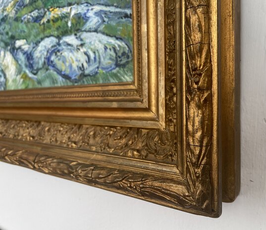 Rocks with oak Tree Van Gogh frame