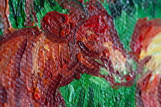 Cows framed Van Gogh replica detail