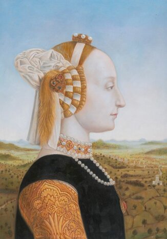 Battista Sforza by Piero della Francesca reproduction