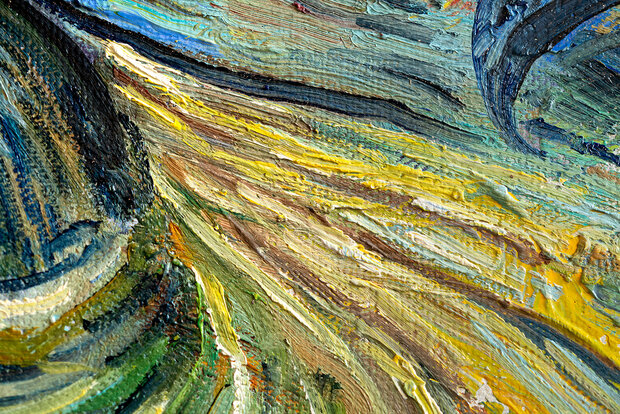 The Ravine Van Gogh replica detail