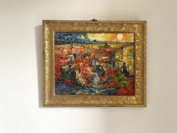 The Red Vineyard framed Van Gogh Reproduction