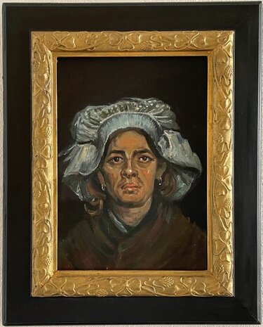 Framed Head of a Woman Van Gogh reproduction