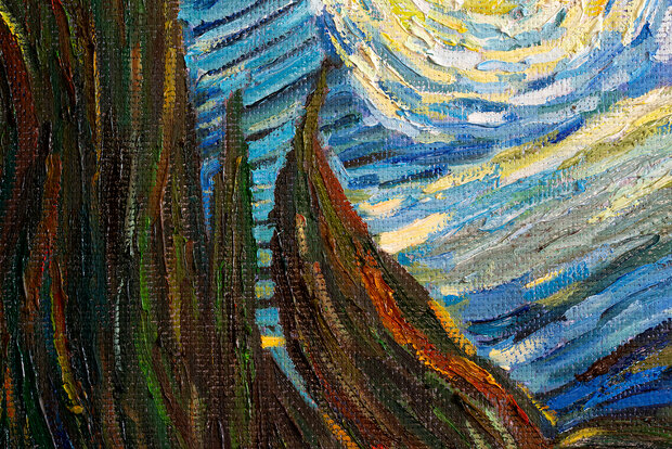 Starry Night Oil Painting Reproduction detail