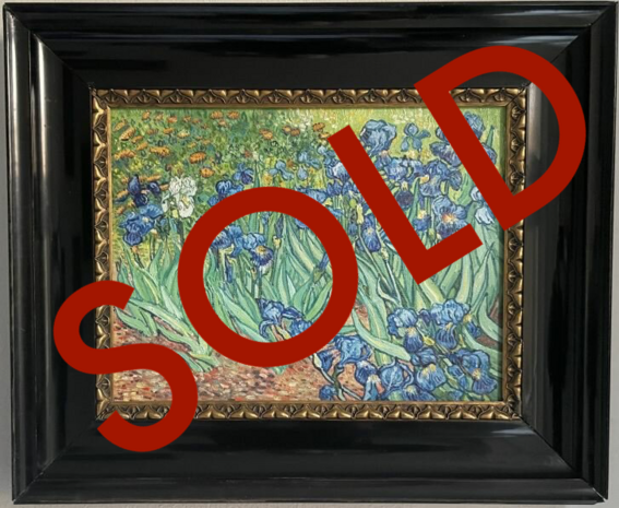 Irises framed Vincent van Gogh replica sold