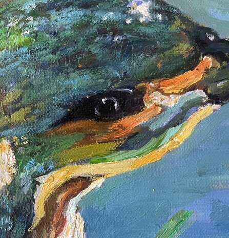 Kingfisher Van Gogh reproduction detail