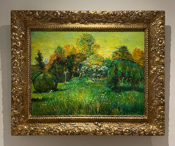 Poet's Garden framed Van Gogh replica