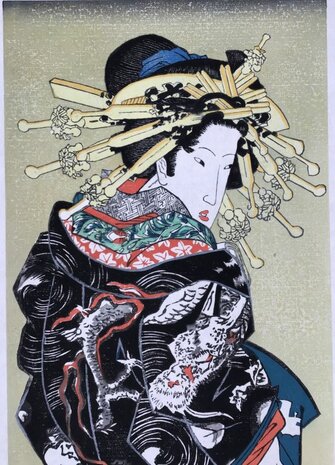 Van Gogh Oiran, The Courtesan woodblock print Keisai Eisen