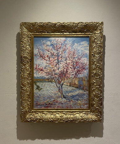 Pink Peach Tree framed Van Gogh replica