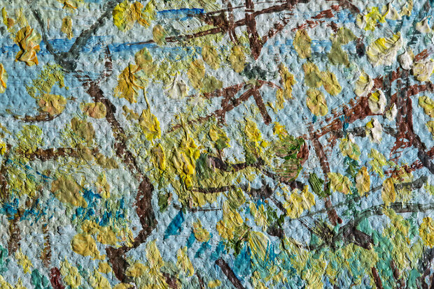 The White Orchard framed Van Gogh reproduction detail