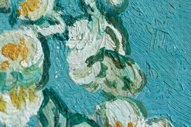 deatil Blossoming Almond Tree Van Gogh framed reproduction