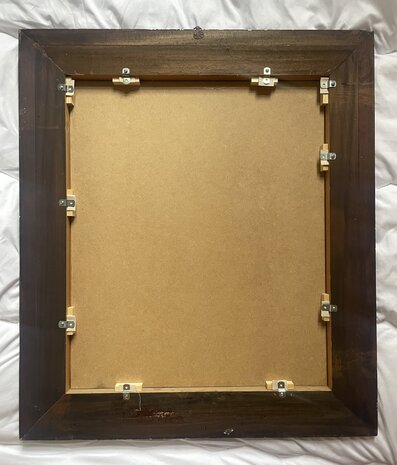 rear Portrait of Postman Joseph Roulin framed Van Gogh replica