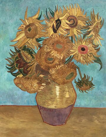 Vase With Twelve Sunflowers Van Gogh Reproduction