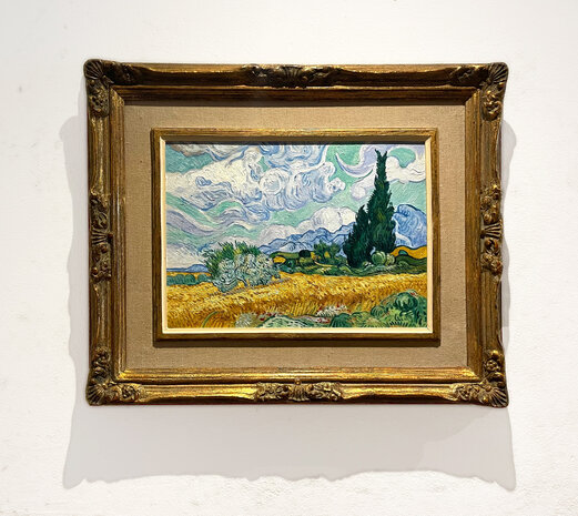Wheat Field with Cypresses framed Vincent van Gogh replica