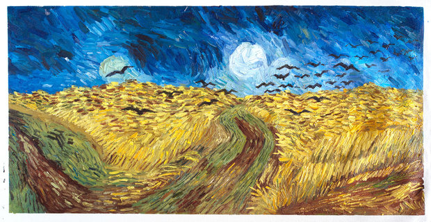 Wheat Field with Crows Van Gogh reproduction