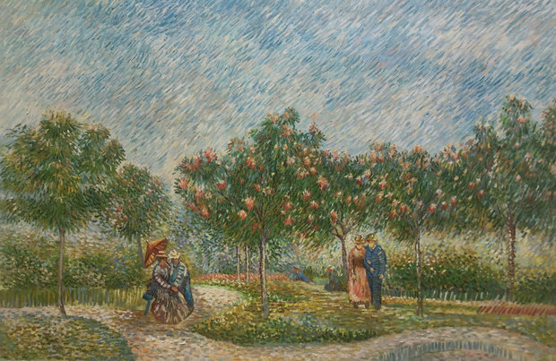 Garden with Courting Couples