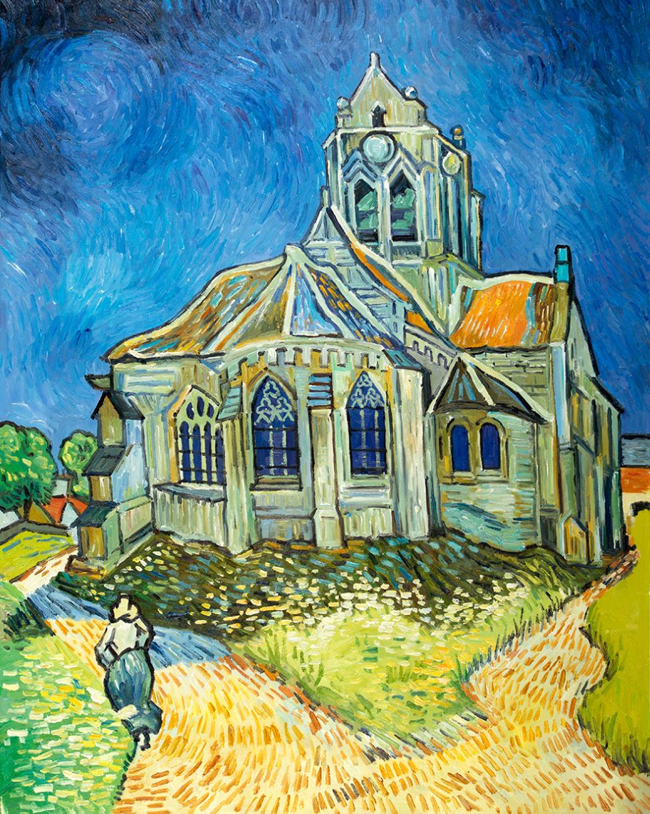 De Kerk van Auvers Van Gogh reproductie | Van Gogh Studio