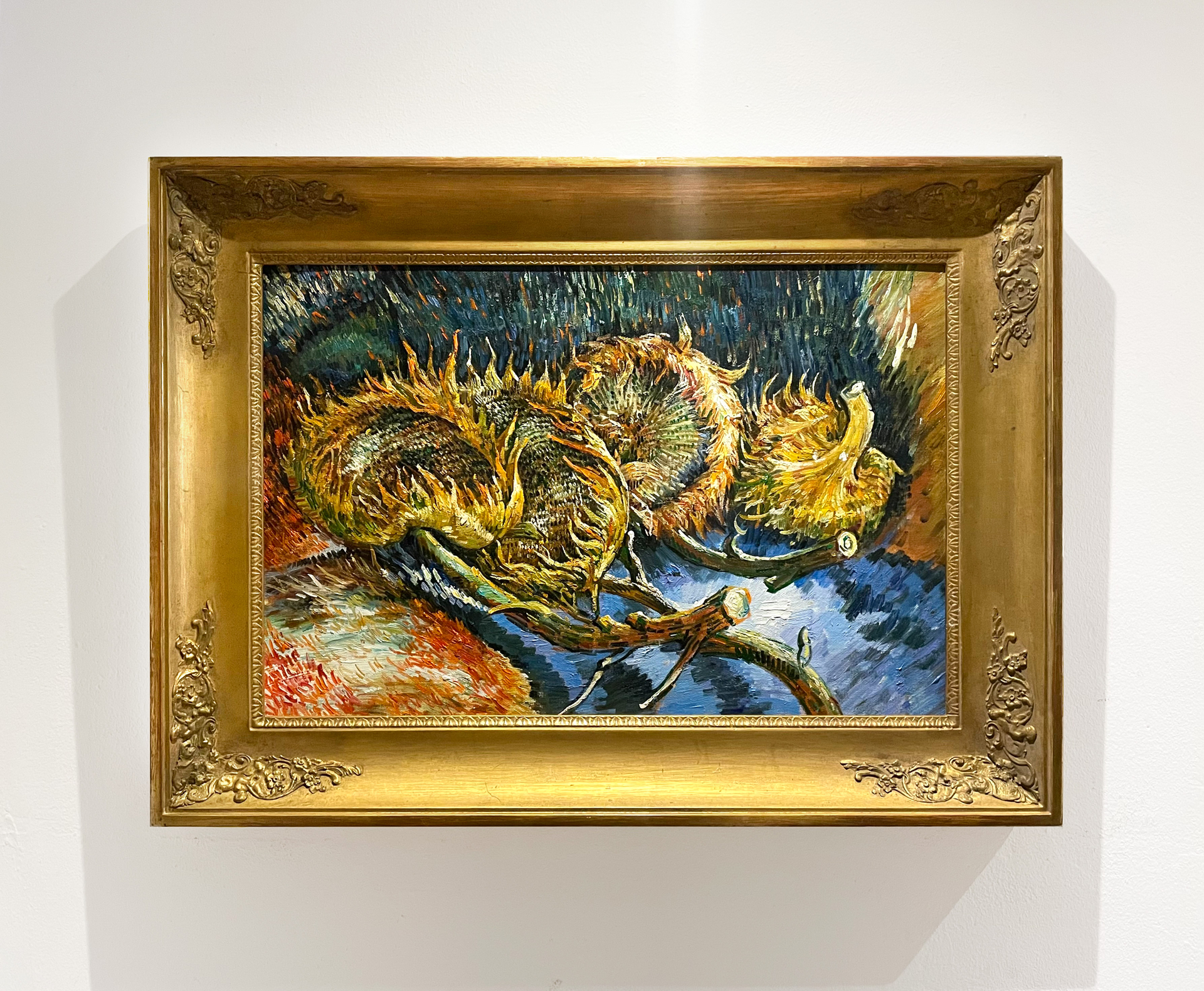 Four Cut Sunflowers Van Gogh framed replica