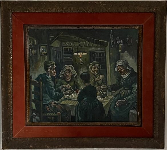 De Aardappeleters ingelijste Van Gogh reproductie Van Gogh Studio De Aardappeleters ingelijste Van Gogh reproductie Van Gogh Studio