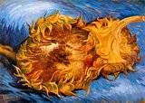 Two Cut Sunflowers Oil painting Reproduction