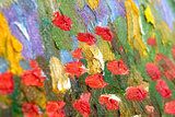detail Flowering Garden Van Gogh Replica