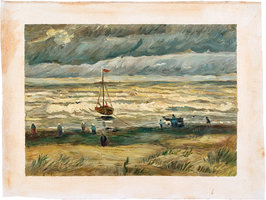 Zeegezicht bij Scheveningen Van Gogh Reproductie, 1882