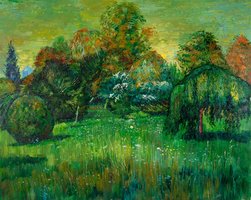 De Tuin van de Dichter Van Gogh reproductie, geschilderd in olieverf op doek