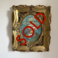 Zelfportret Rijksmuseum ingelijste Vincent van Gogh reproductie, geschilderd in olieverf op doek