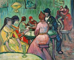 Het Bordeel Van Gogh reproductie, geschilderd in olieverf op doek