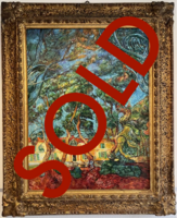 Saint-Paul inrichting in Saint-Rémy ingelijste Van Gogh reproductie, geschilderd in olieverf op doek