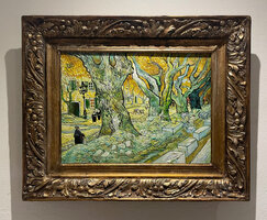 De Wegwerkers ingelijste Van Gogh replica, geschilderd in olieverf op doek