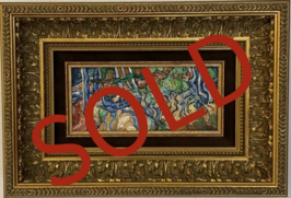 Boomwortels ingelijste Van Gogh reproductie, geschilderd in olieverf op doek
