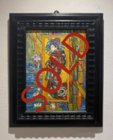 Oiran, de Courtisane ingelijste Van Gogh reproductie, geschilderd in olieverf op doek