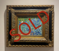 Irissen ingelijste  Van Gogh replica, geschilderd in olieverf op doek