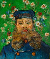 Portret van Joseph Roulin Kroller Muller Van Gogh reproductie, 1889