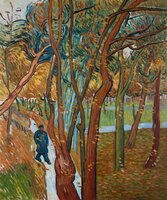 Het vallen van de Bladeren Van Gogh reproductie, geschilderd in olieverf op doek